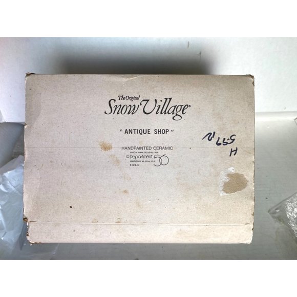 Department 56 Snow Village-COBBLESTONE ANTIQUE SHOP - In Styrofoam - Picture 12 of 12